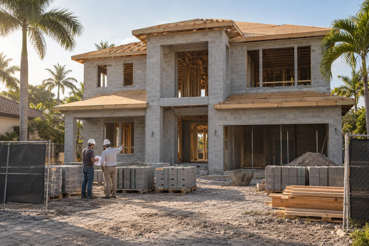 Conceptual South Florida construction site